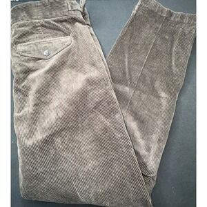 Bonobos Corduroy Pleated Pants Profilo Italia Mens 33x30 Dark Brown Adjustable